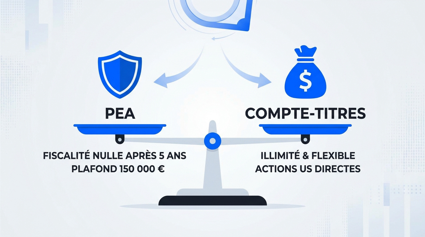Comparaison entre la fiscalité du PEA et la flexibilité du compte-titres